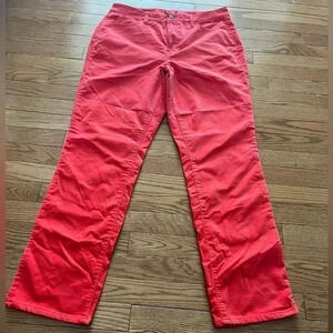 ❤️2/$50❤️[10]Talbot Coral Red Velveteen Straight  Pants